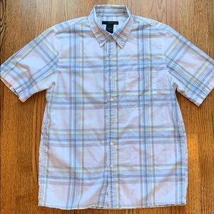 Calvin Klein Jeans | White w/ Blue & Yellow Plaid